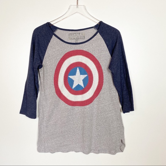 Marvel Other - Captain America Shield Raglan Tee